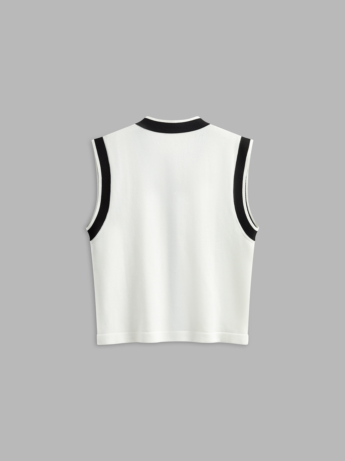 Kamizelka dzianinowa z kontrastowym wykończeniem