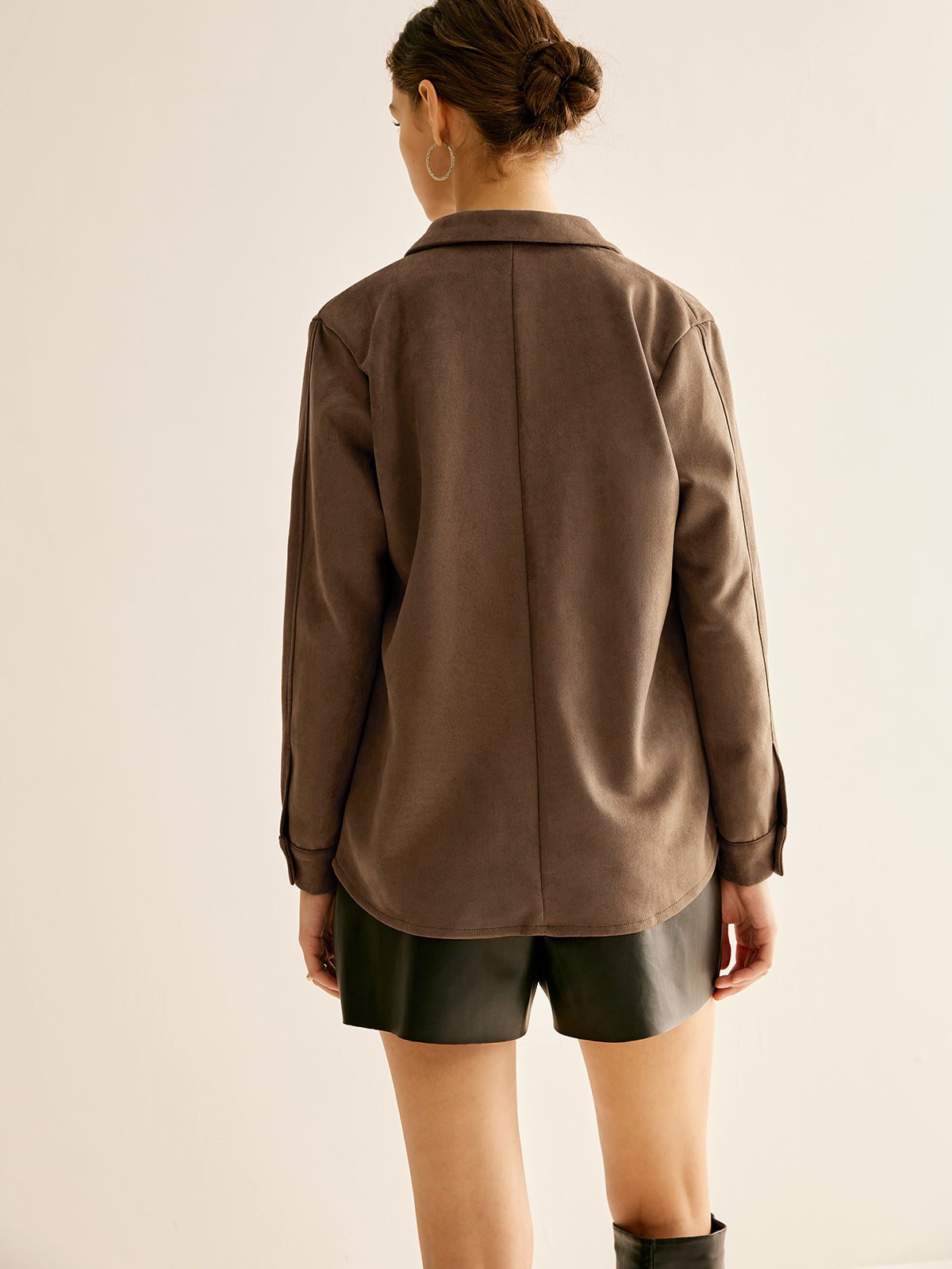 Cepli Süet Polo Ceket