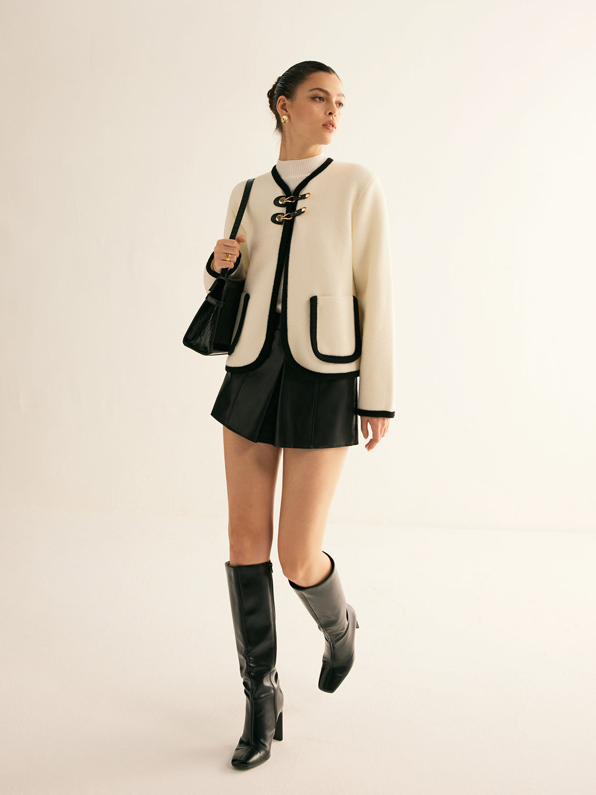 Kemerli Tweed Ceket