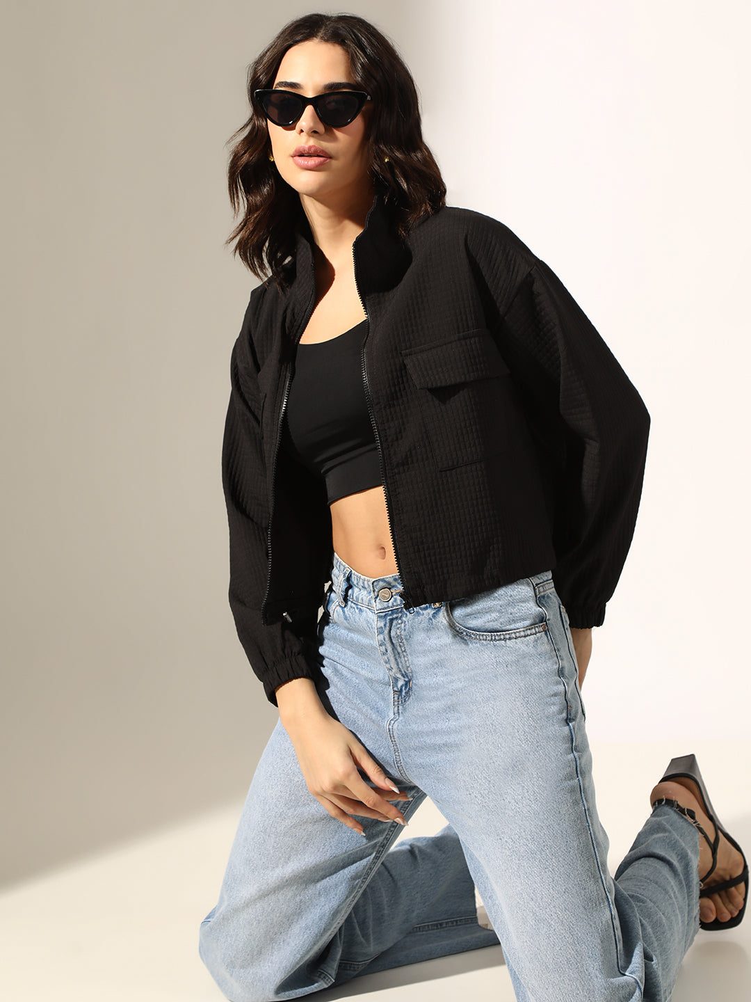 Ursula Ön Fermuarlı Bomber Ceket