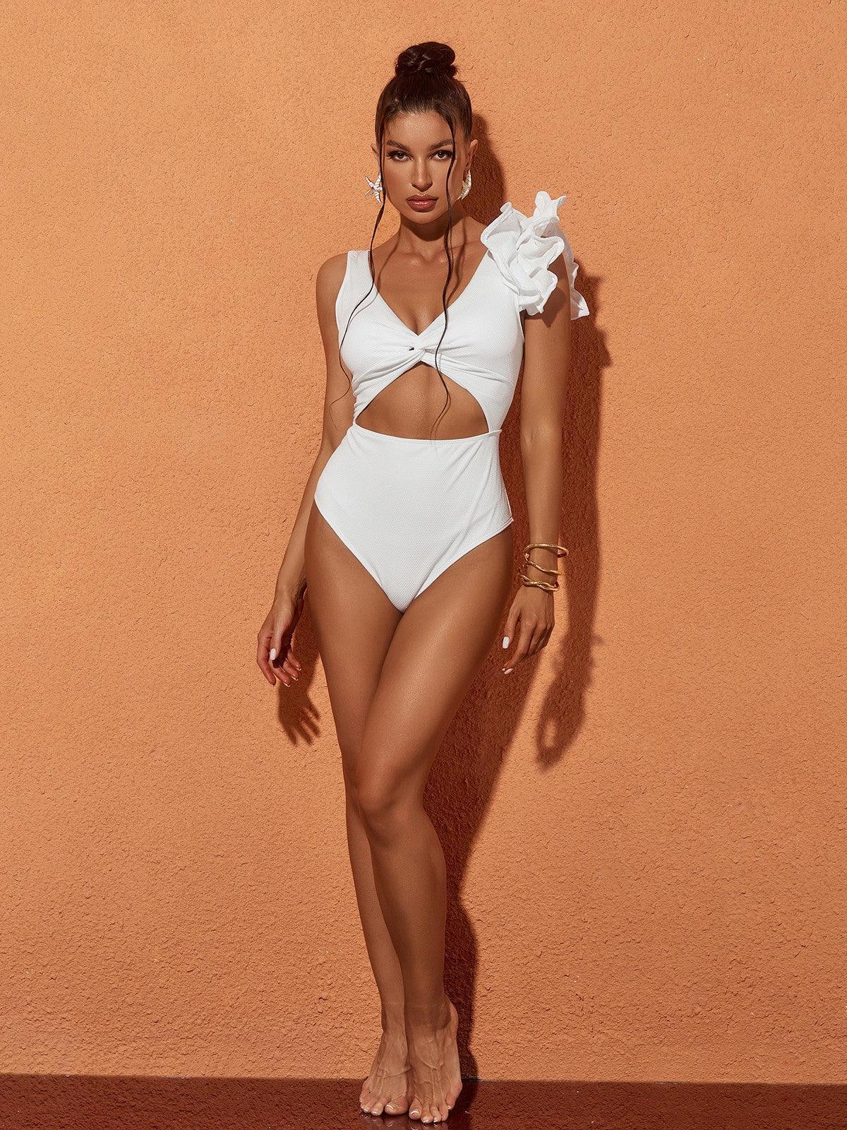 Heather Fırfırlı Kesim Tek Parça Mayo