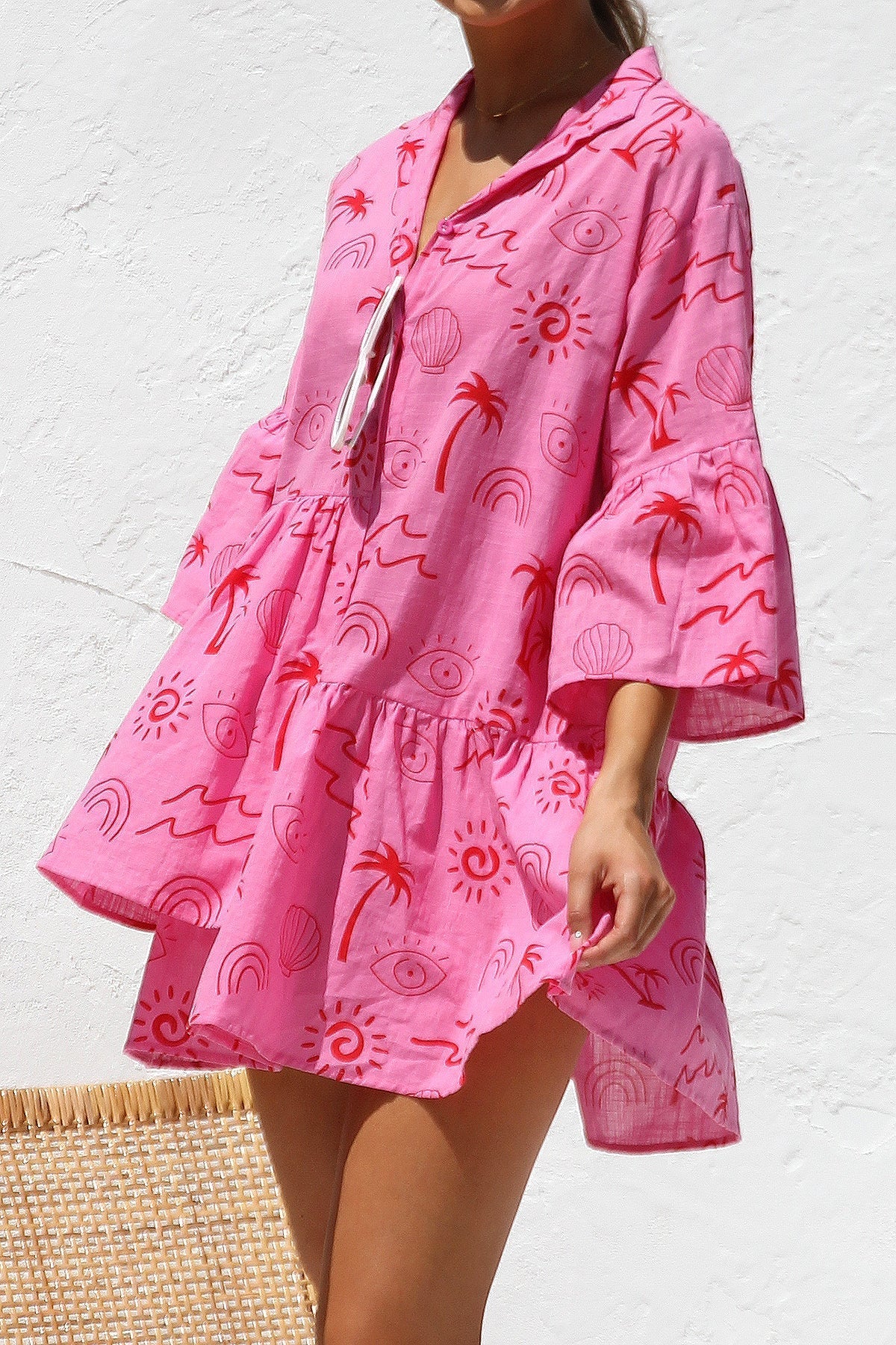 Shelby Mini Elbise PEMBE