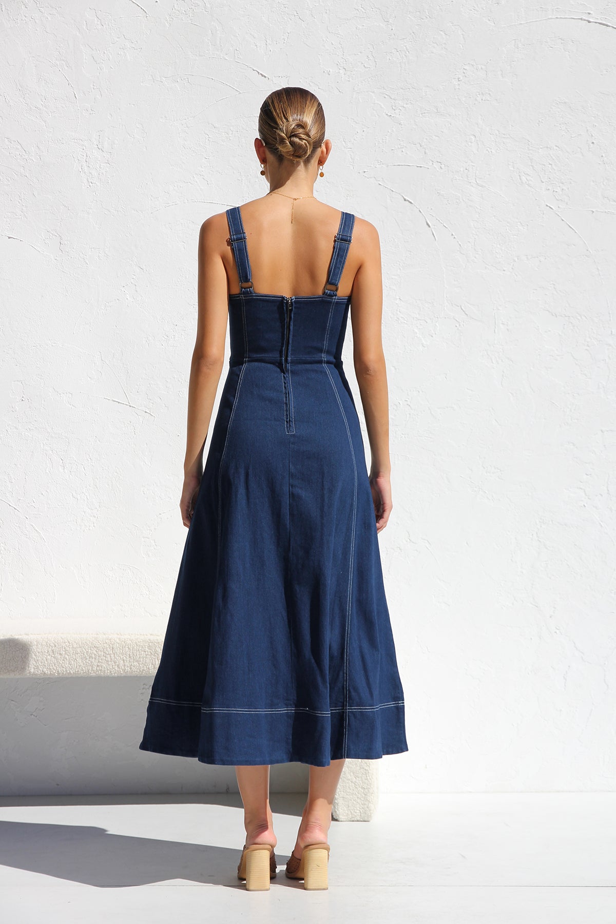 Danielle Maxi Elbise İndigo Denim
