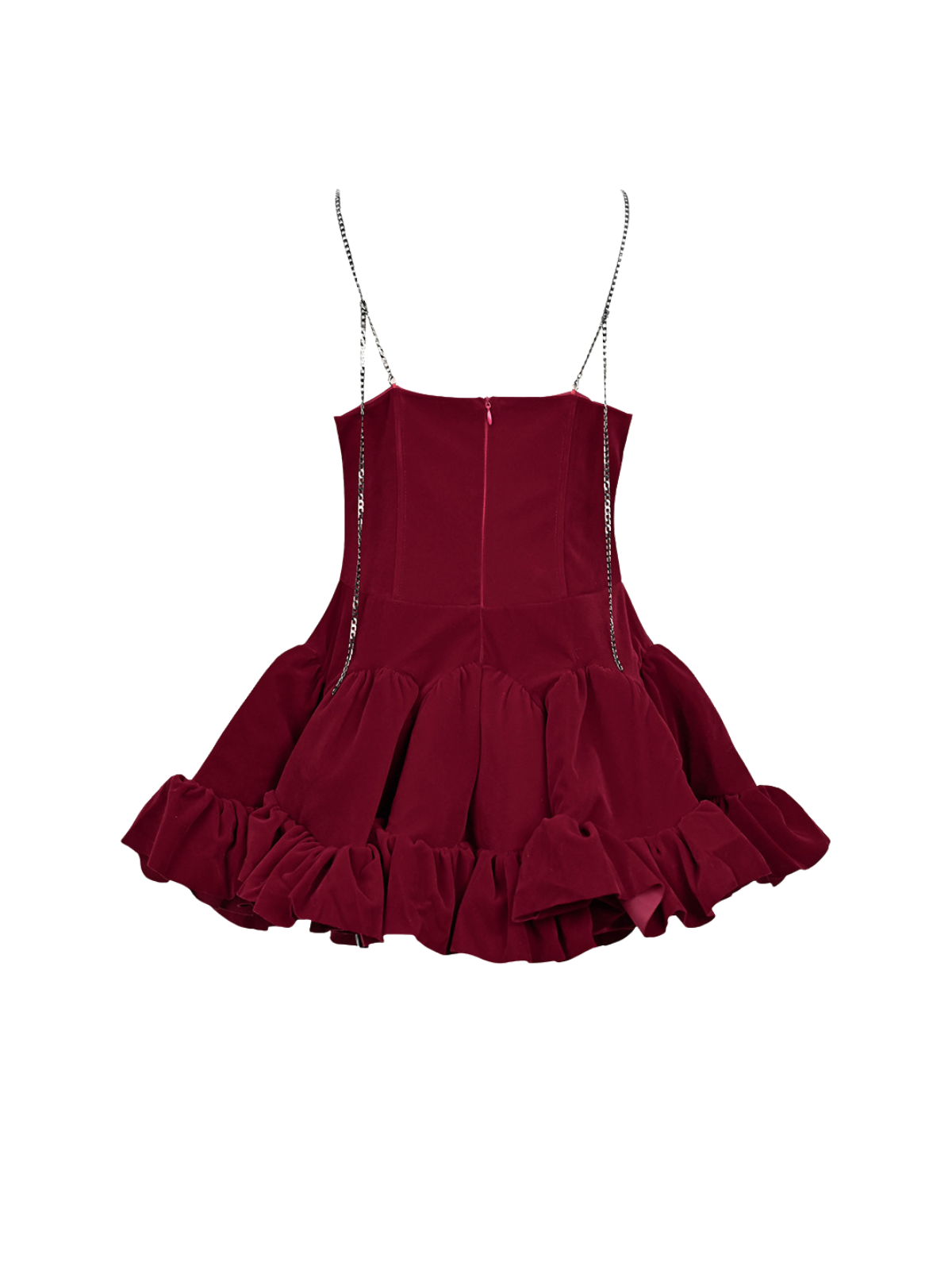 Iridiate Spagetti Payet Kadife Mini Elbise