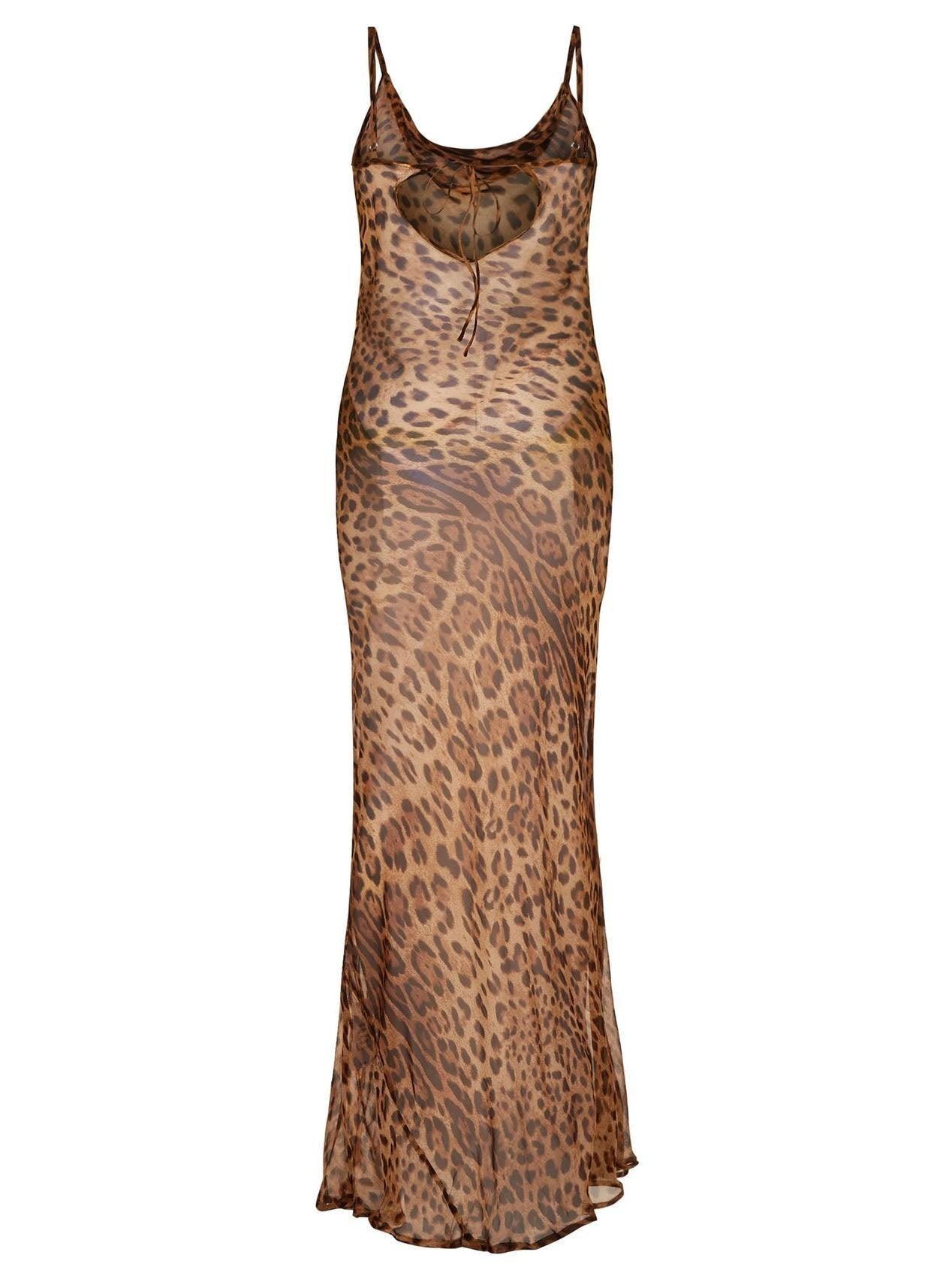Melany Leopar Desenli Spagetti Maxi Pareo