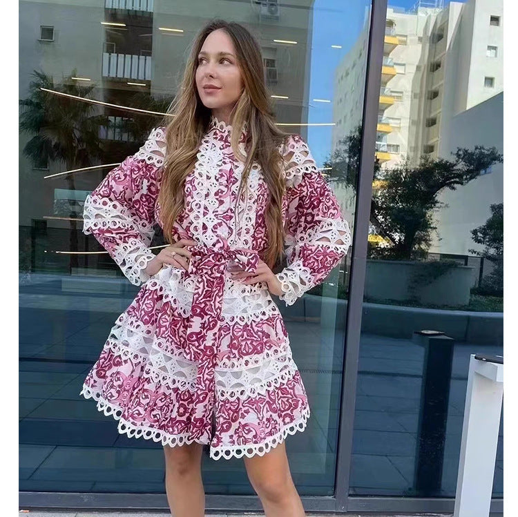 Sabine Suni İnci Kesim Mini Elbise