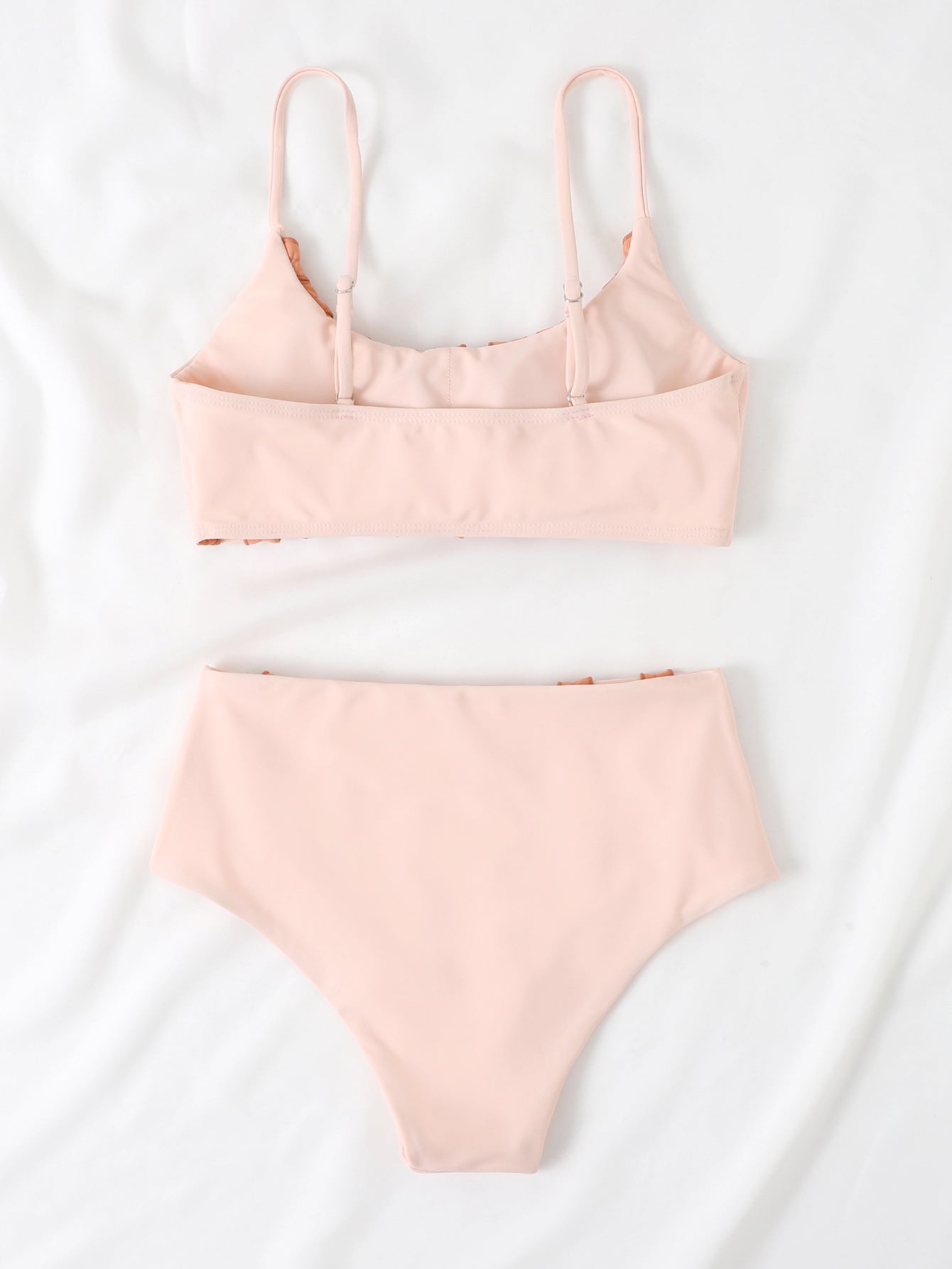 Yüksek Bel Üç Boyutlu Dantel Bikini