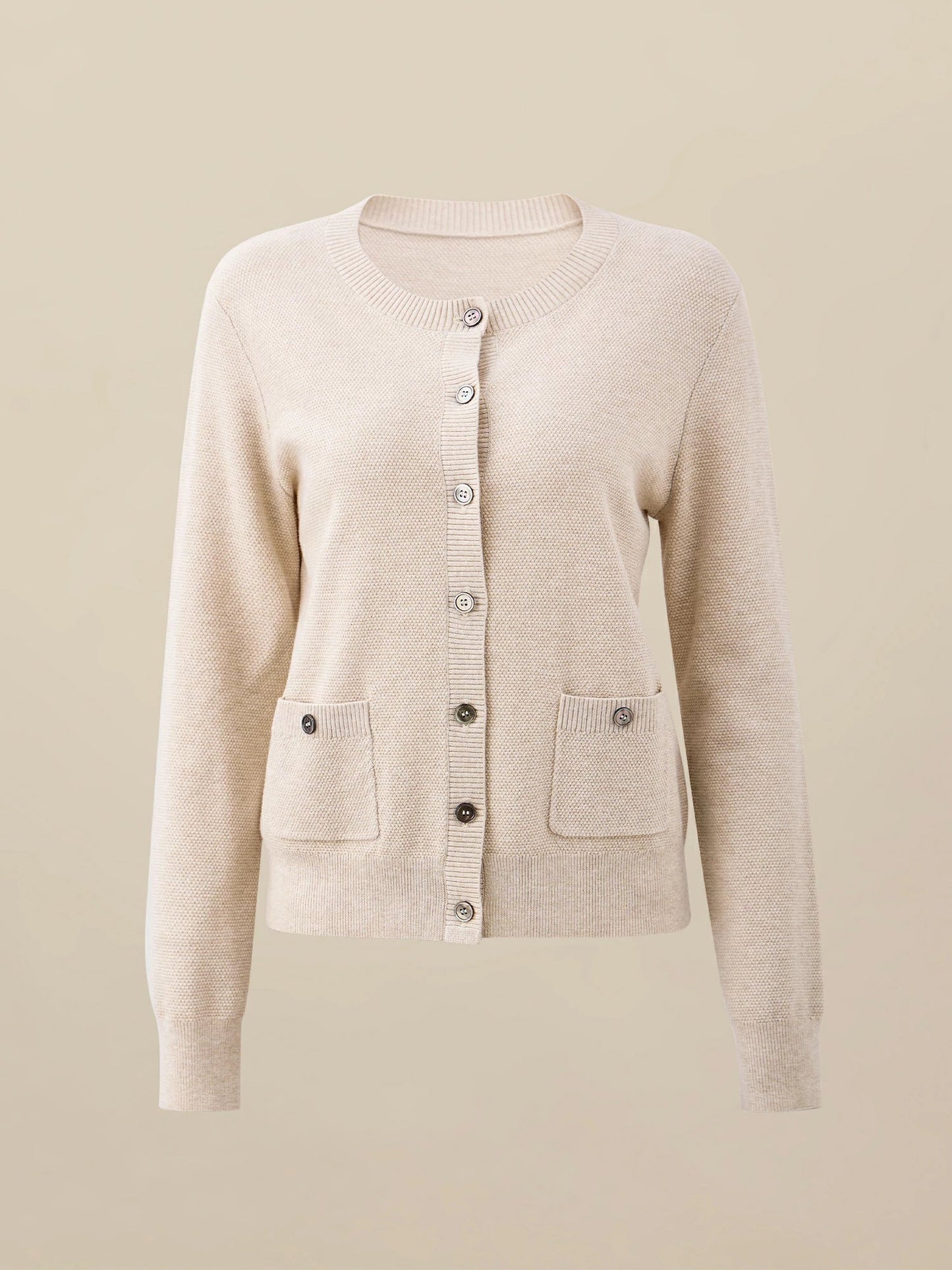 Yün Altın Gümüş İplik Örme Ceket