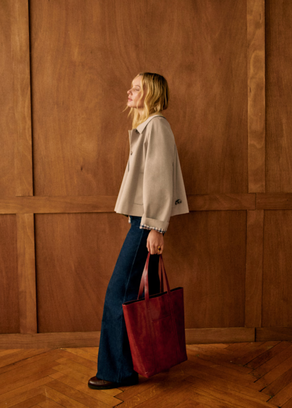 Lunelle Şehir Stili Düğmeli Mont