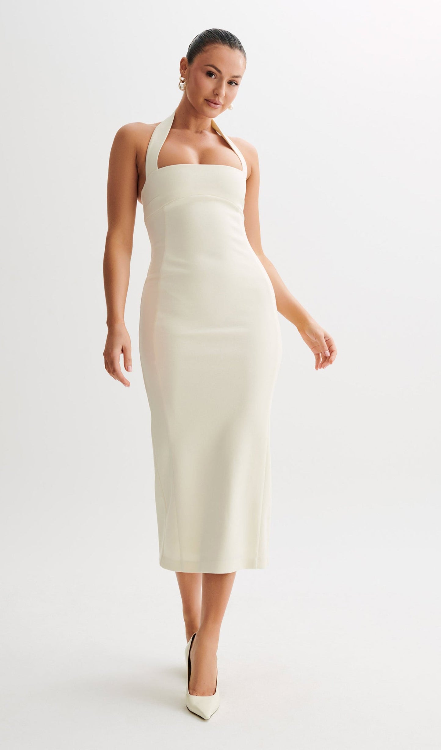 Takım Elbise Halter Midi Elbise
