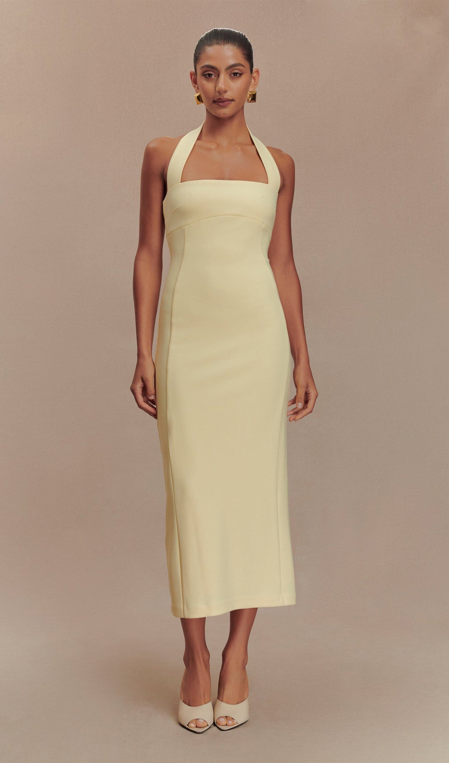 Teressa Elbise Halter Midi Elbise