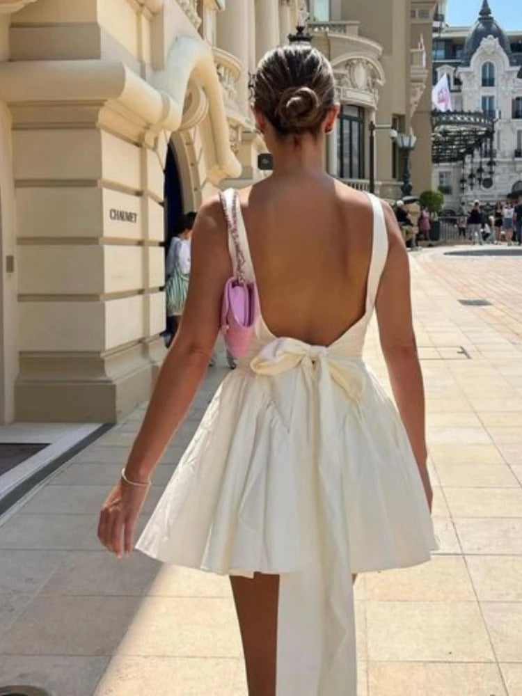 Christie Mini Elbise -Beyaz