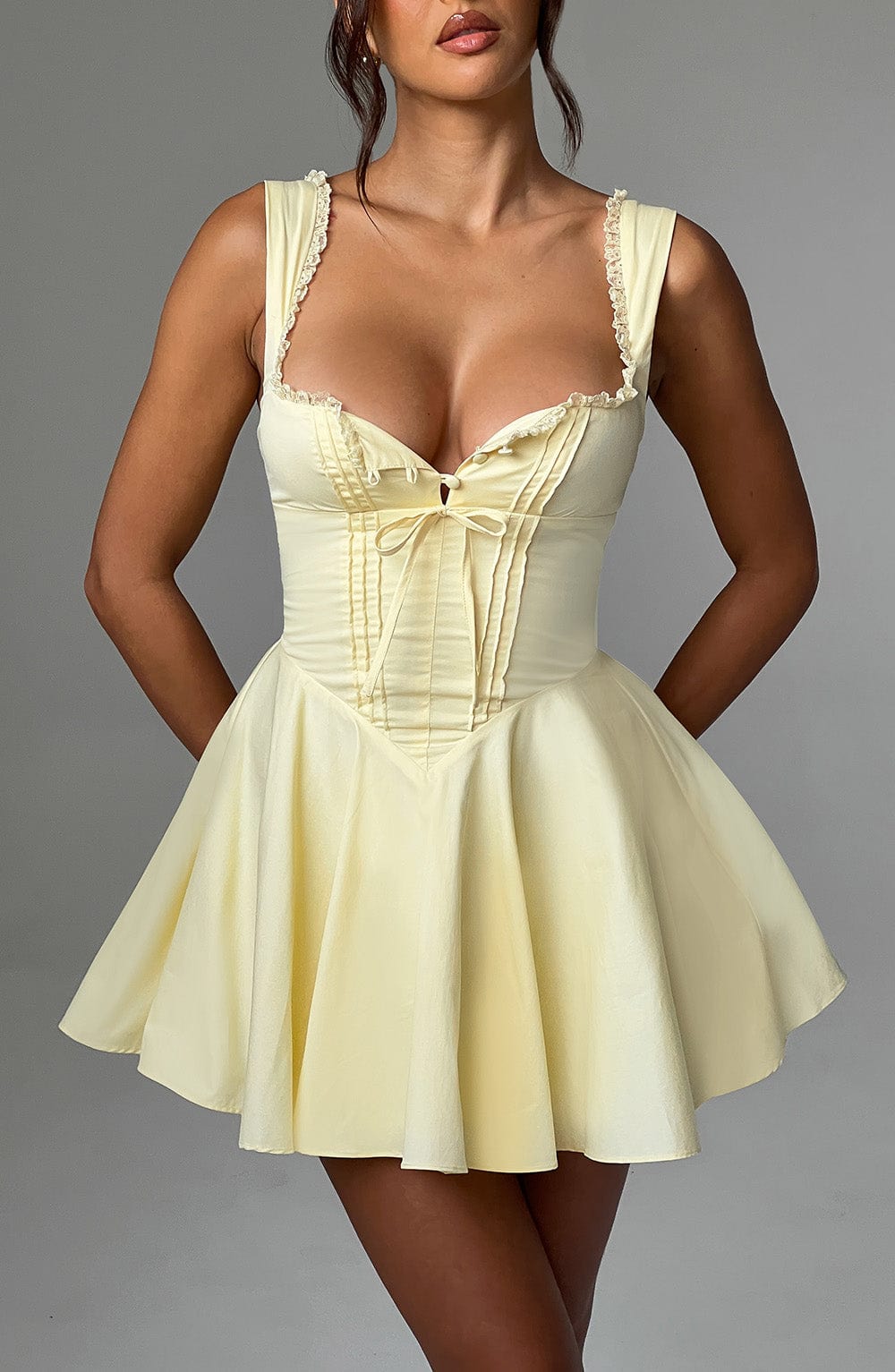 Antonella Mini Elbise - Sarı