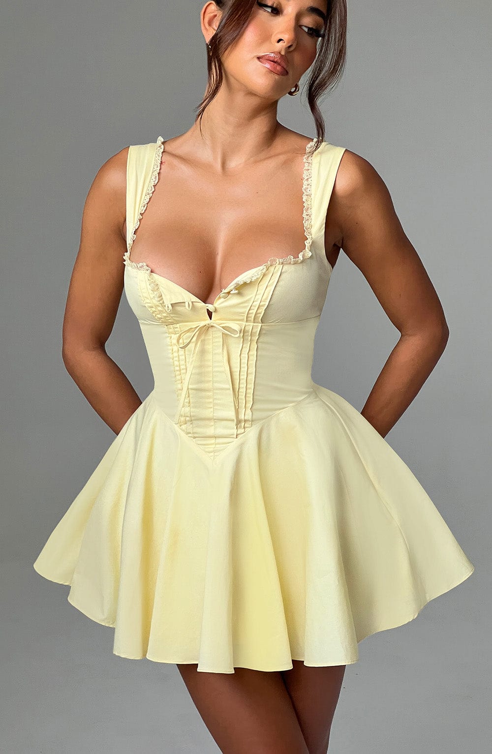 Antonella Mini Elbise - Sarı