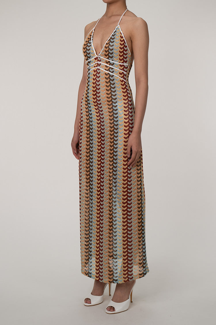 Boho Chevron Kroşe Plaj Tatil Pareo