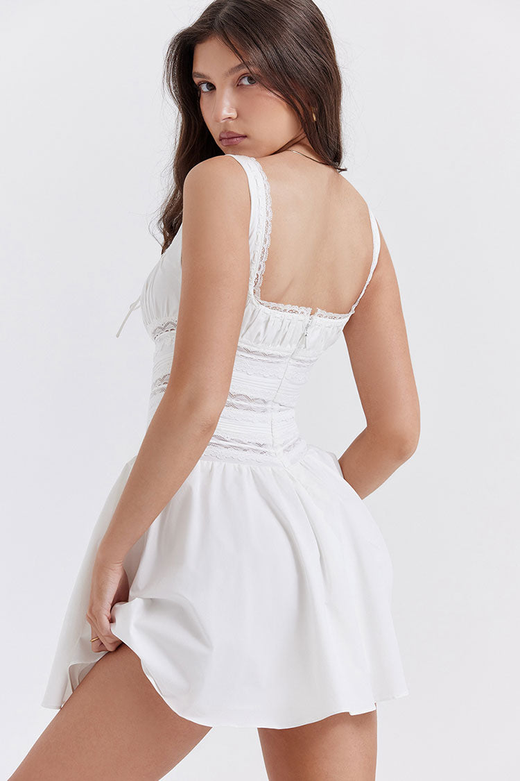 Breezy Dantel Yazlık Mini- Beyaz