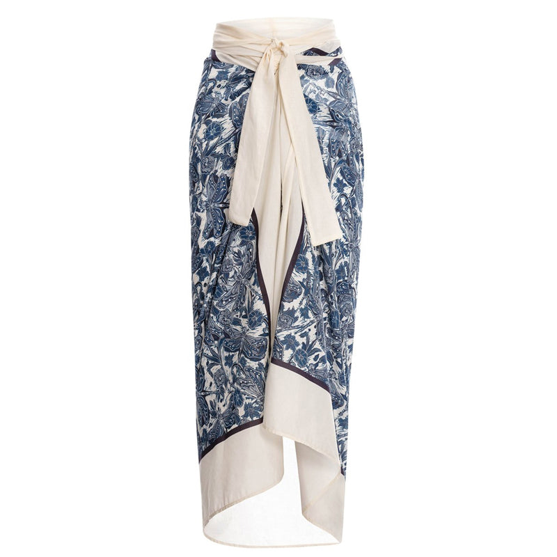 Mavi Yusufçuk Baskılı Mayo-Pareo