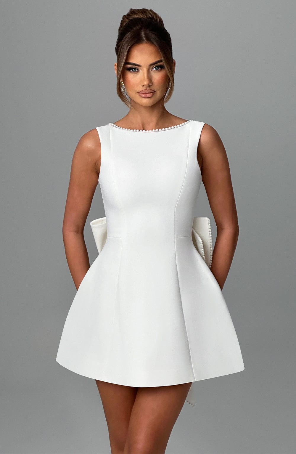 Carrie Mini Elbise - Beyaz