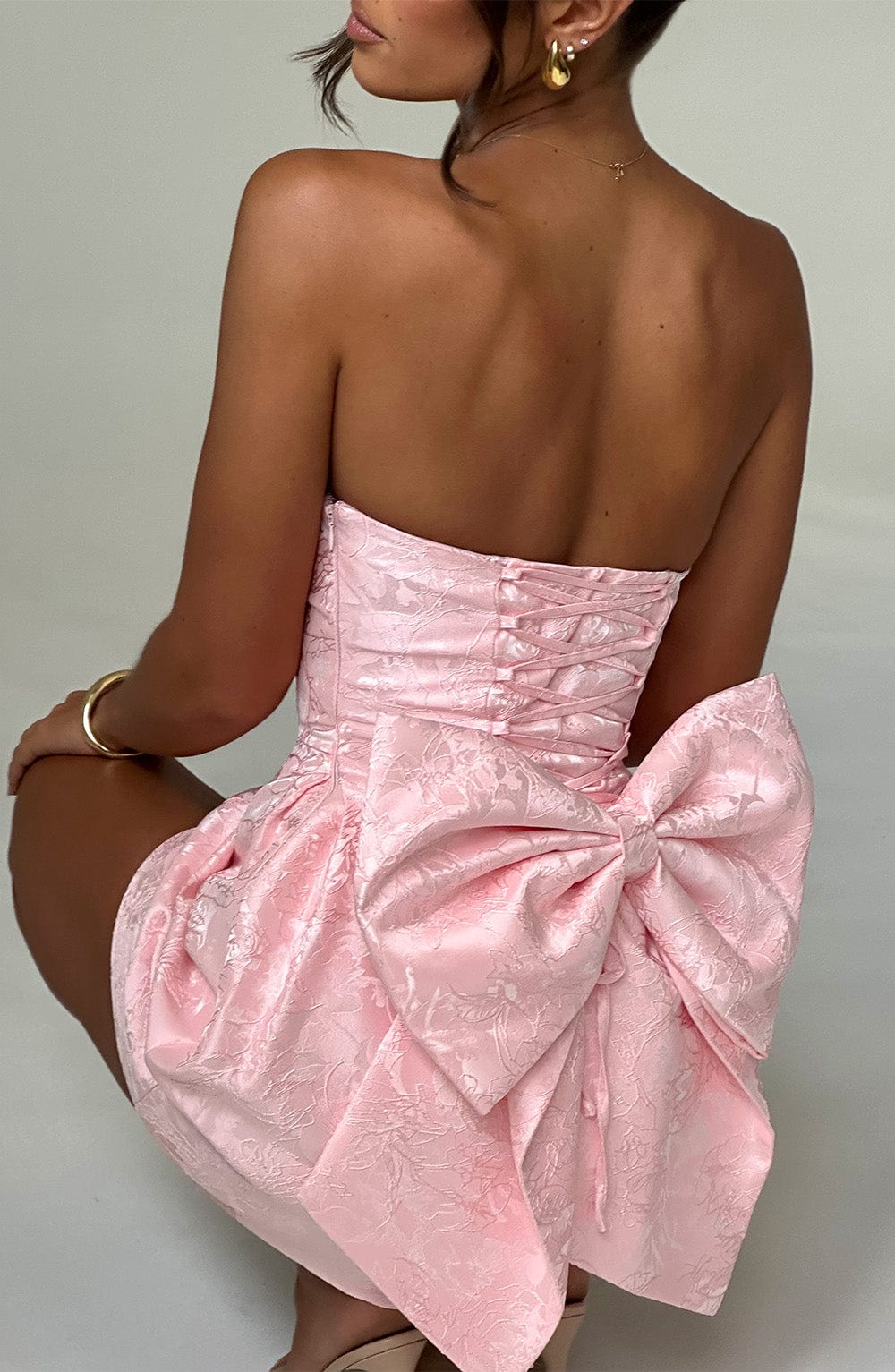 Elenora Mini Elbise - Pembe