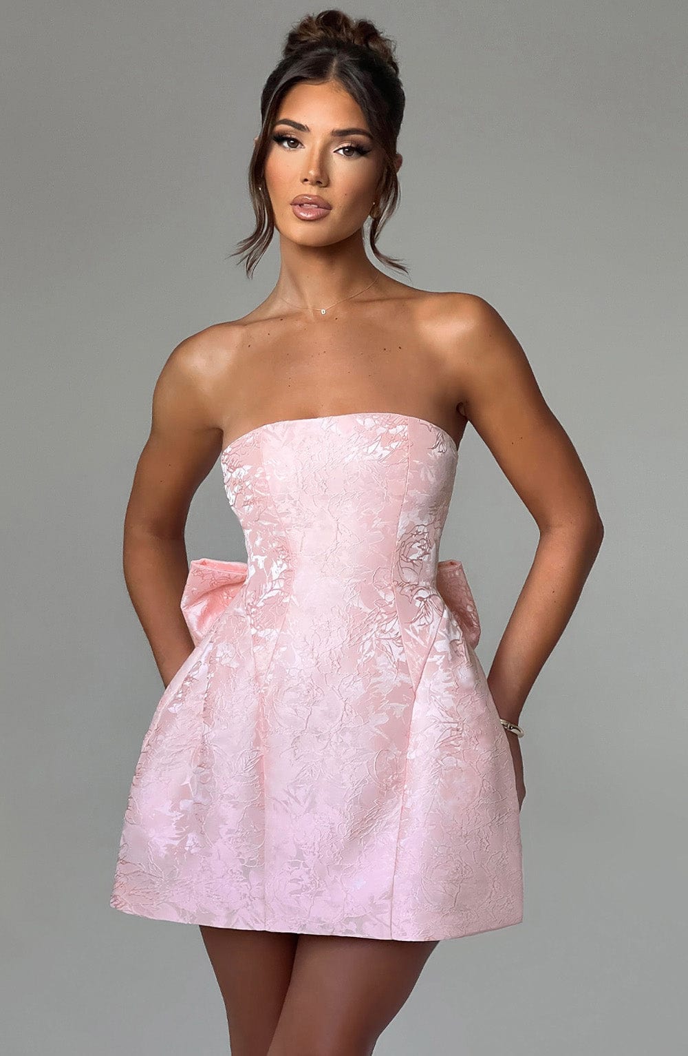 Elenora Mini Elbise - Pembe