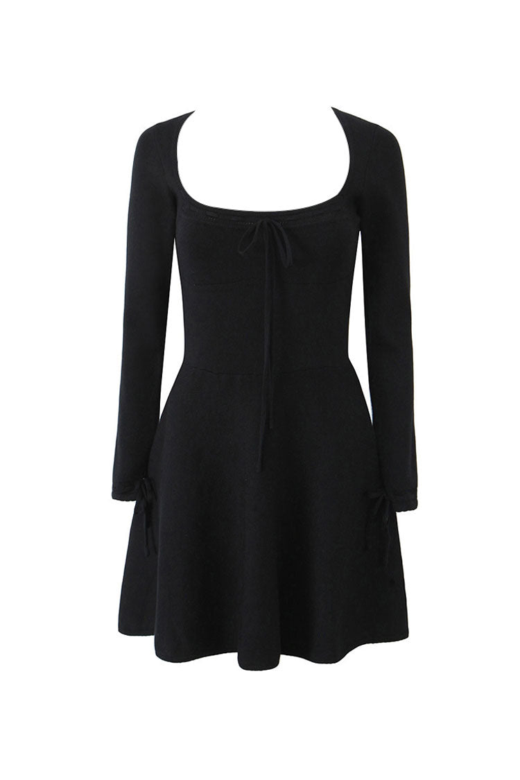 French Flare Örme Mini Elbise