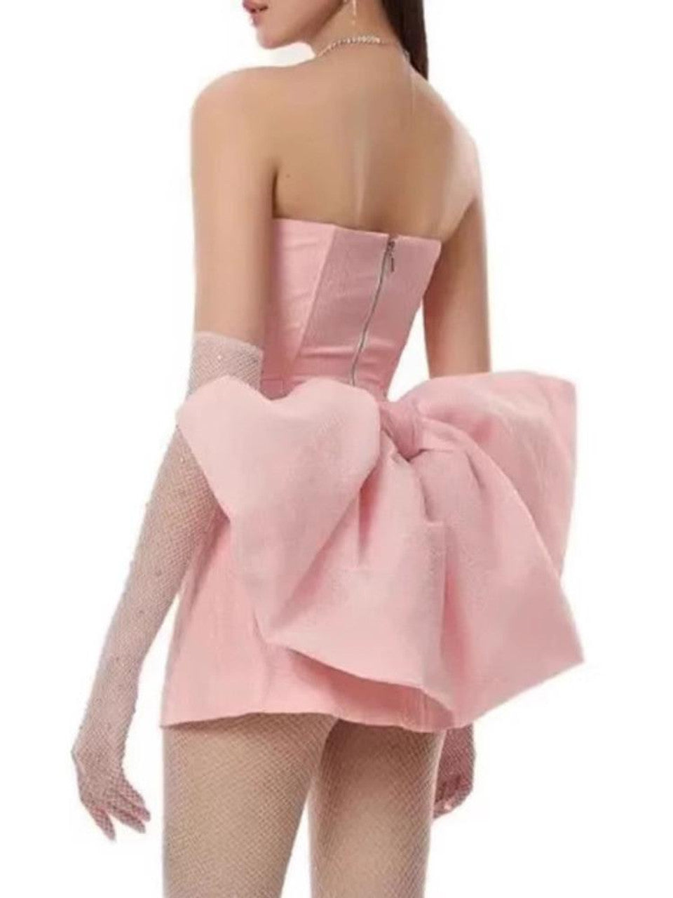 Rhinestone İki Parçalı Mini Elbise
