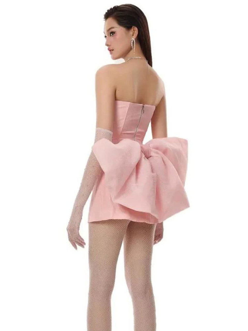 Rhinestone İki Parçalı Mini Elbise