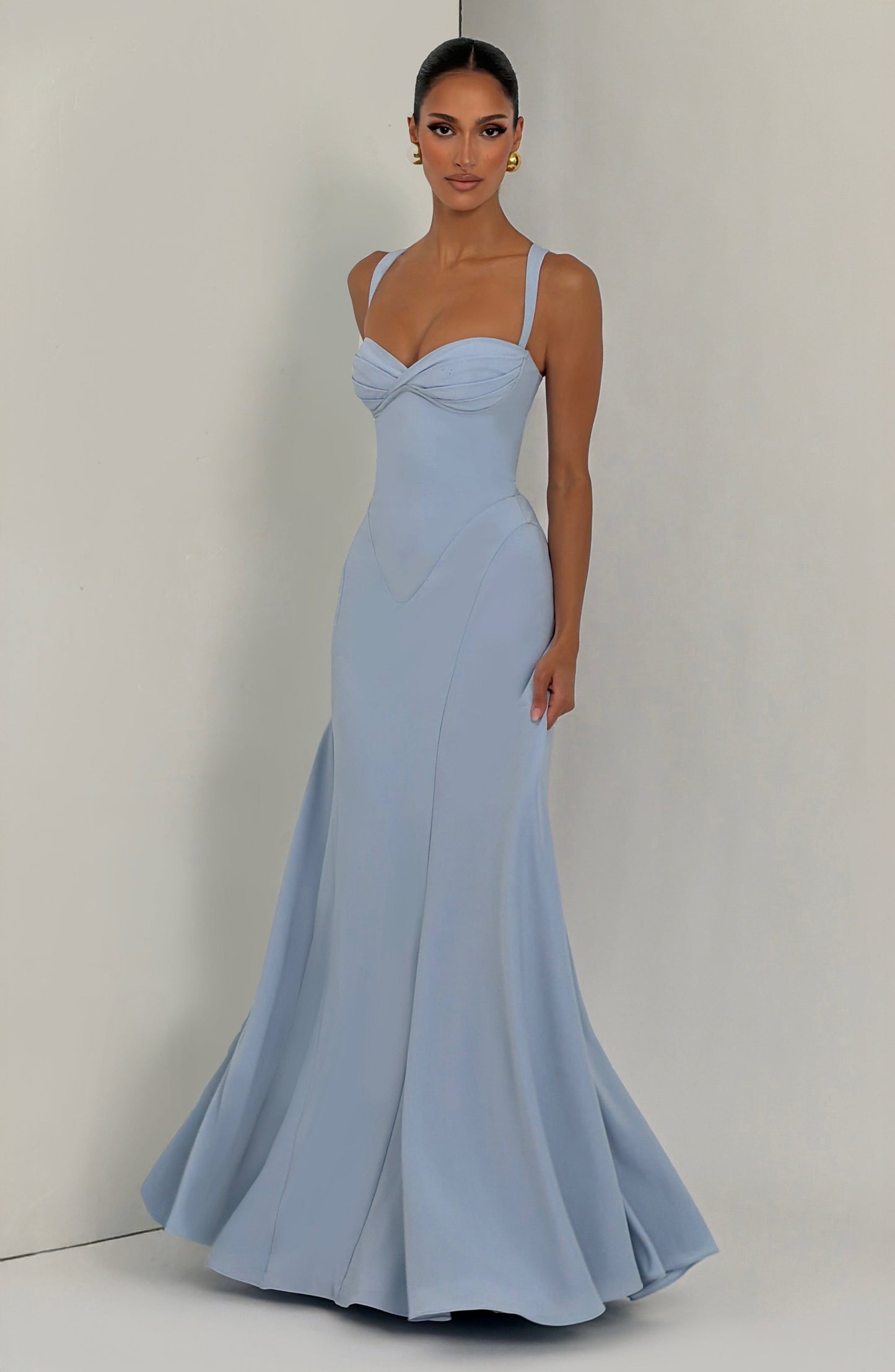 Irie Maxi Elbise - Buzul Mavisi