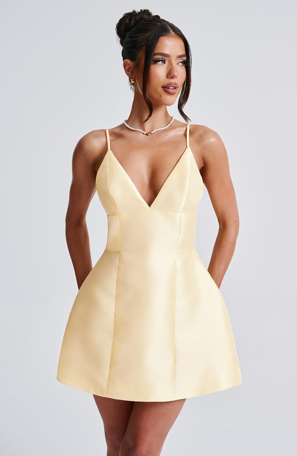 Nicole Mini Elbise - Sarı