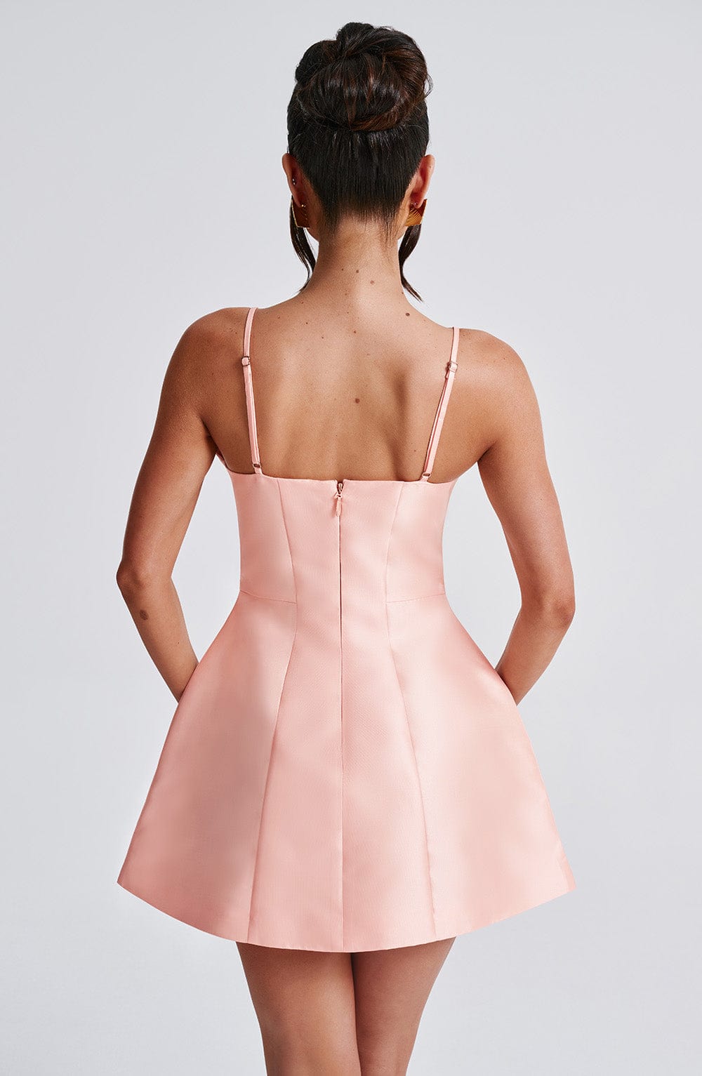Nicole Mini Elbise - Pembe