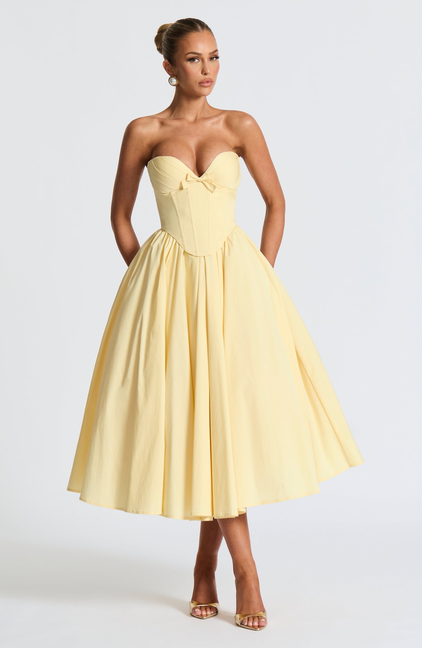 Prim Midi Elbise - Limon