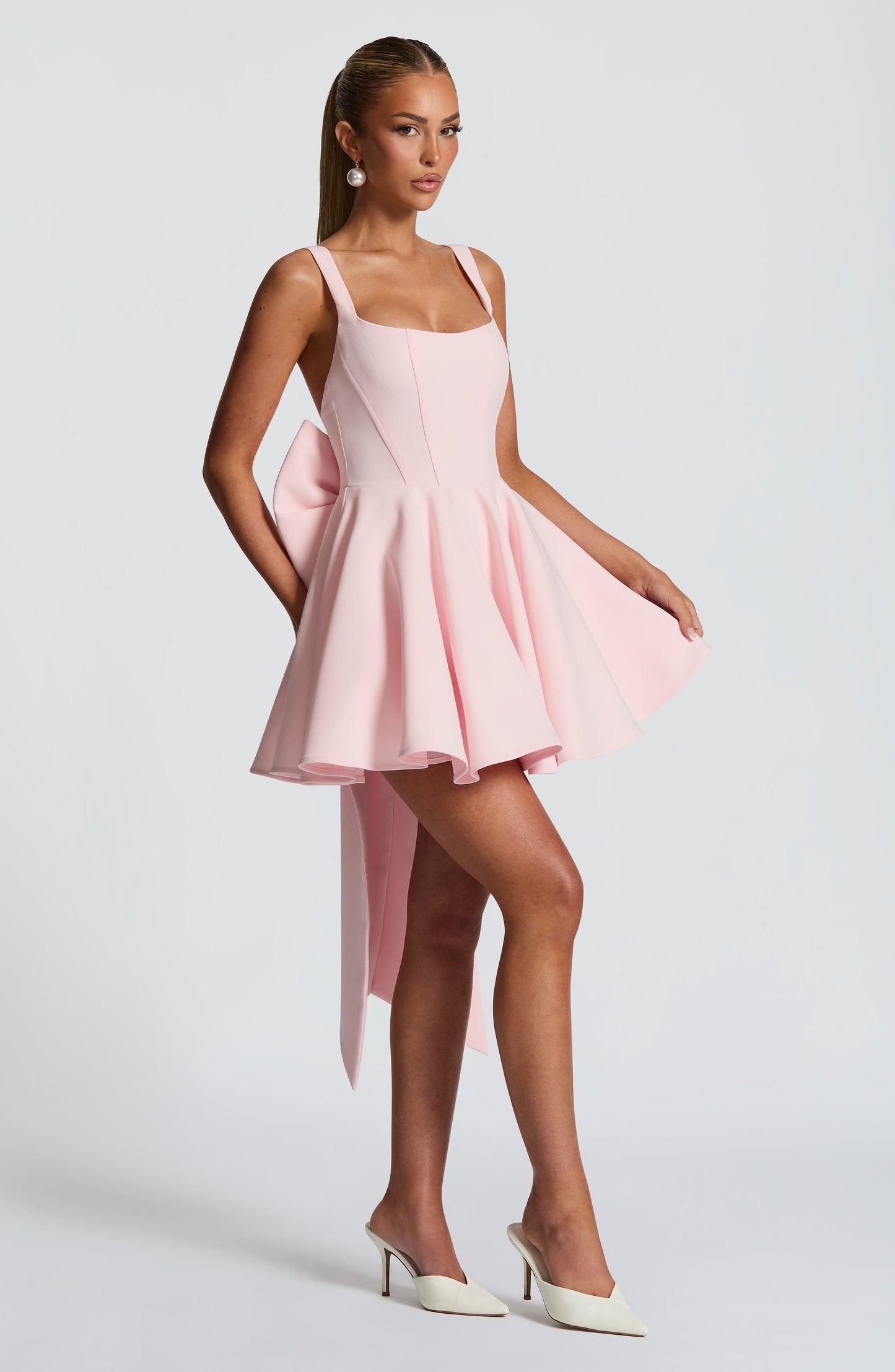 Rue Mini Elbise - Pembe