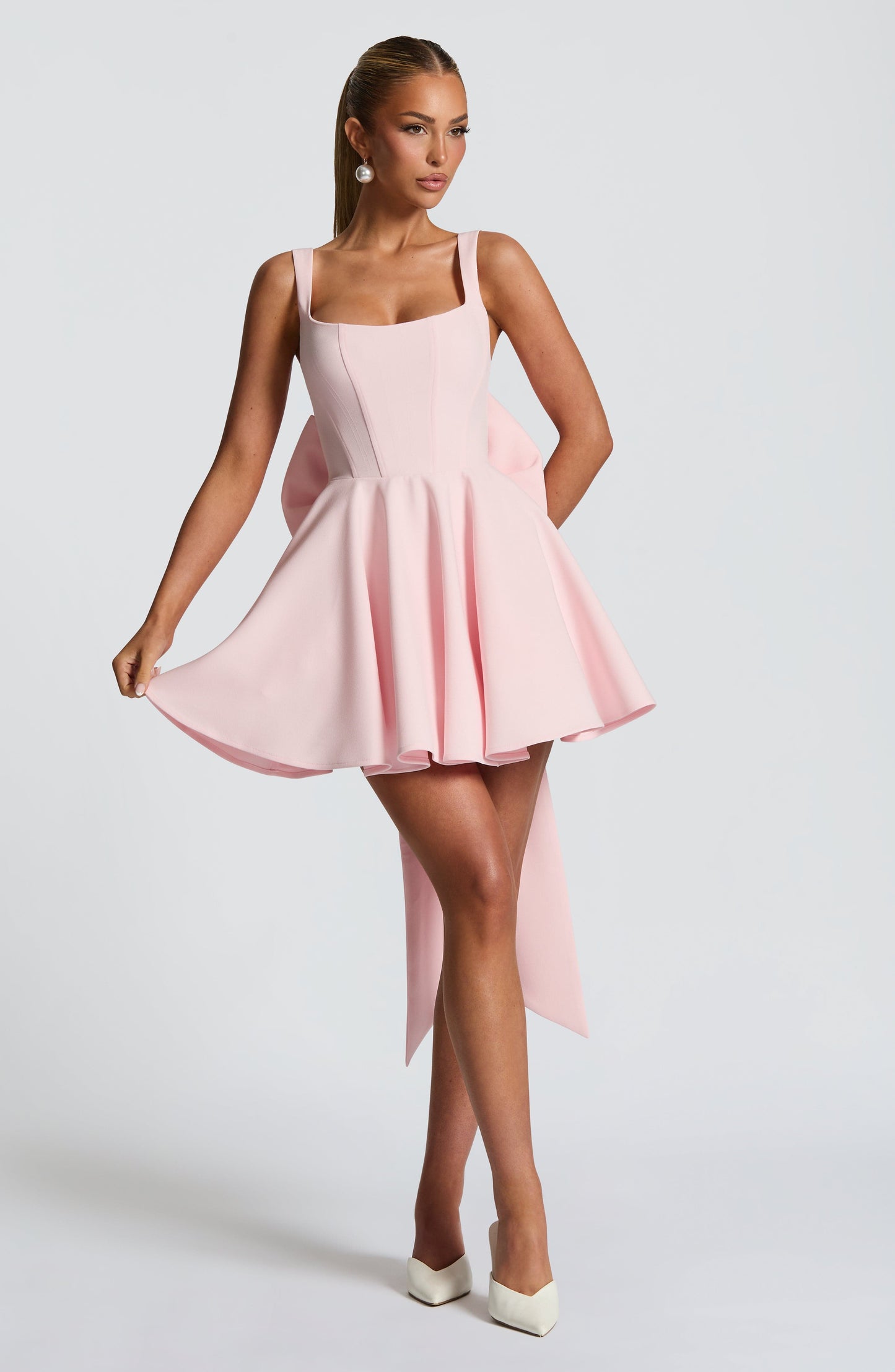 Rue Mini Elbise - Pembe