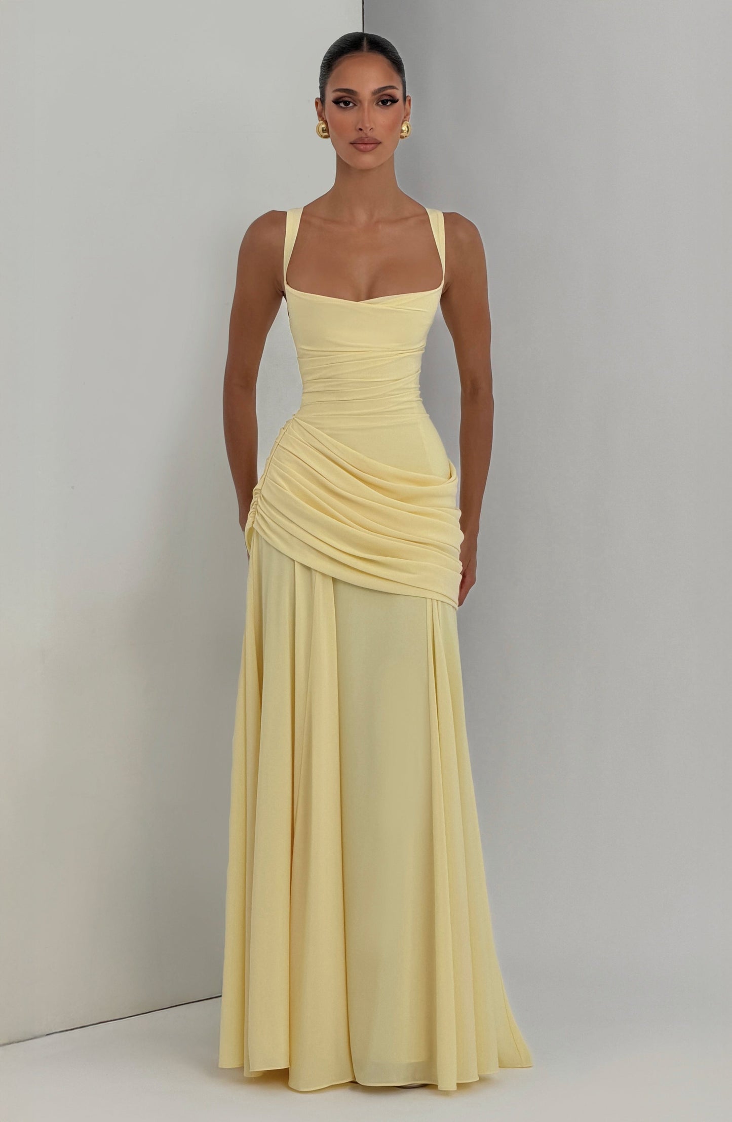 Sura Maxi Elbise - Limon