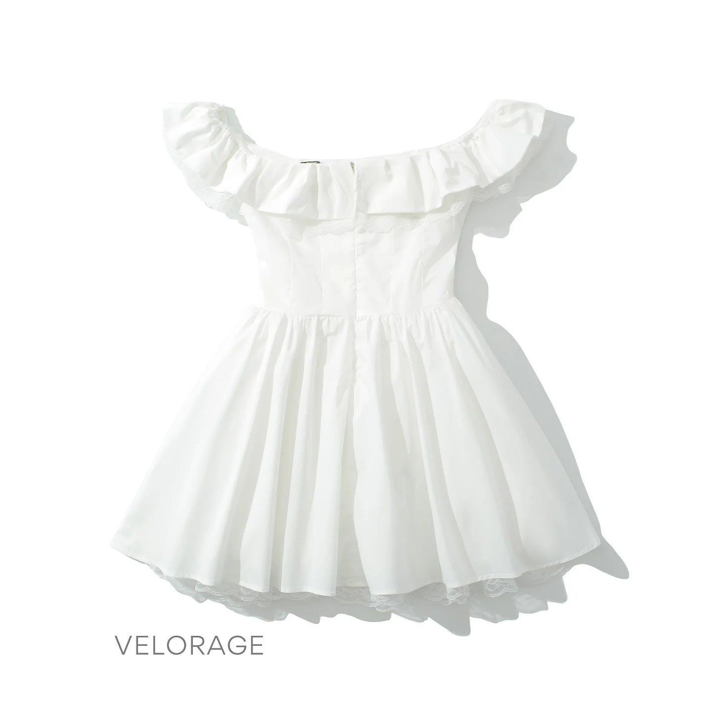 Gittel Fiyonklu Bardot Mini Elbise