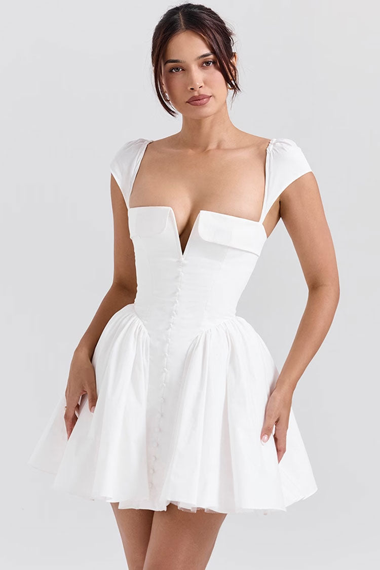 Vintage Parti Mini Elbise