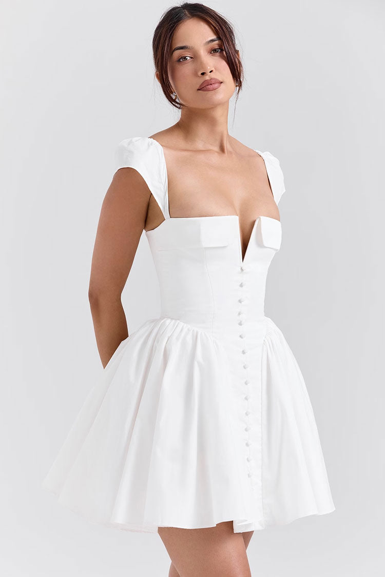 Vintage Parti Mini Elbise