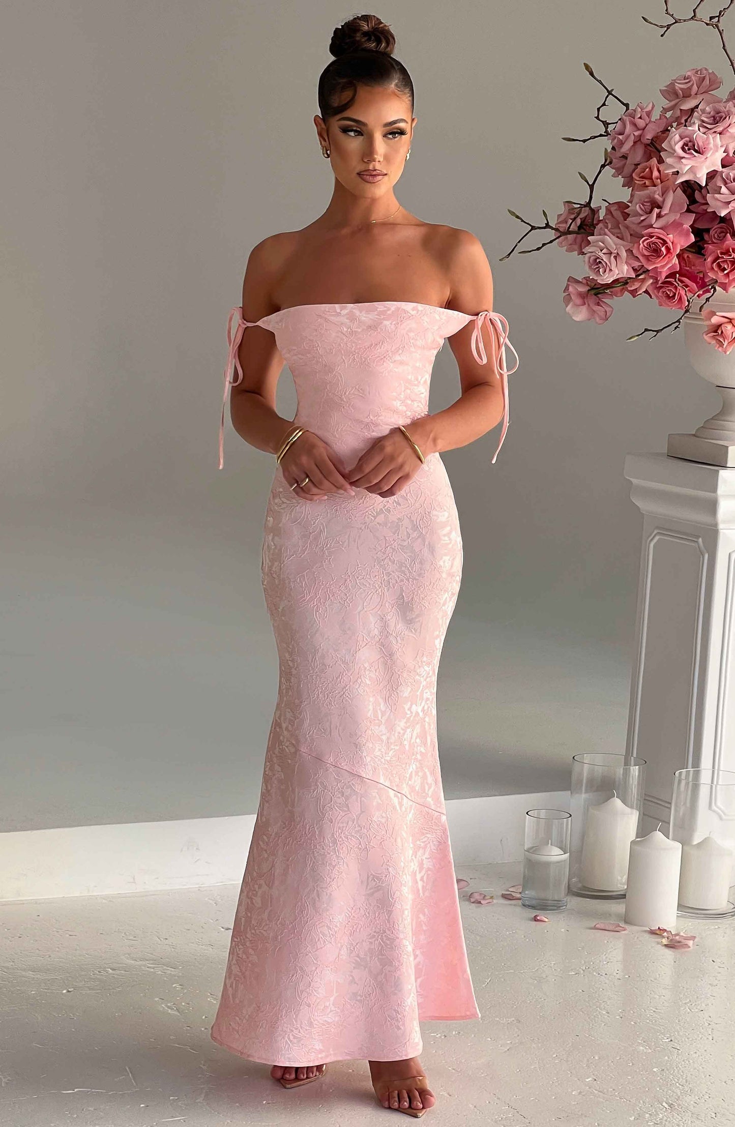 Whitney Maxi Elbise - Pembe