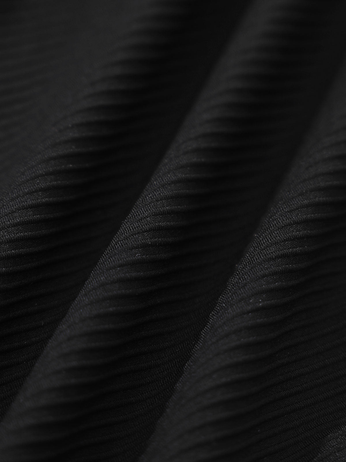 Siyah Kontrast U Yaka Tek Parça Mayo