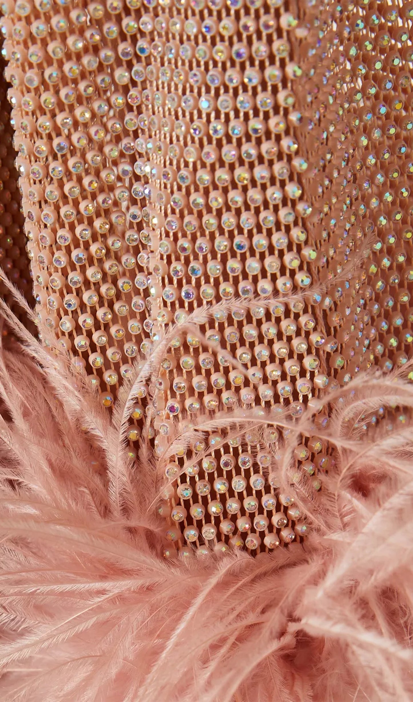 Şeffaf Rhinestone Mini Elbise