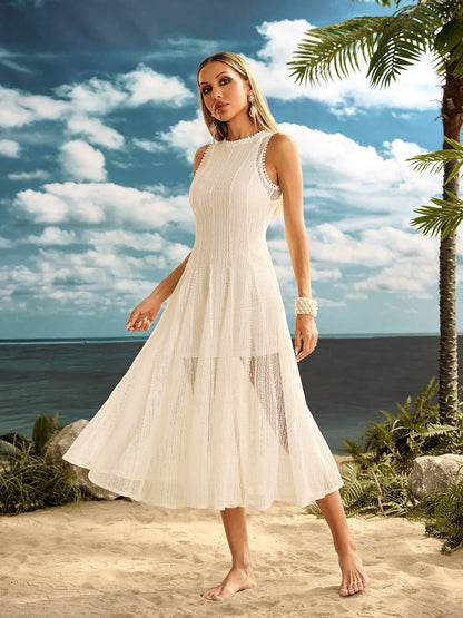 Eclat Nude Midi Elbise