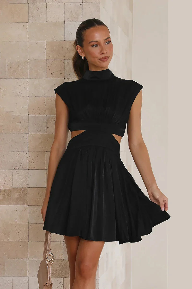 Beatrice Mini Elbise-Siyah