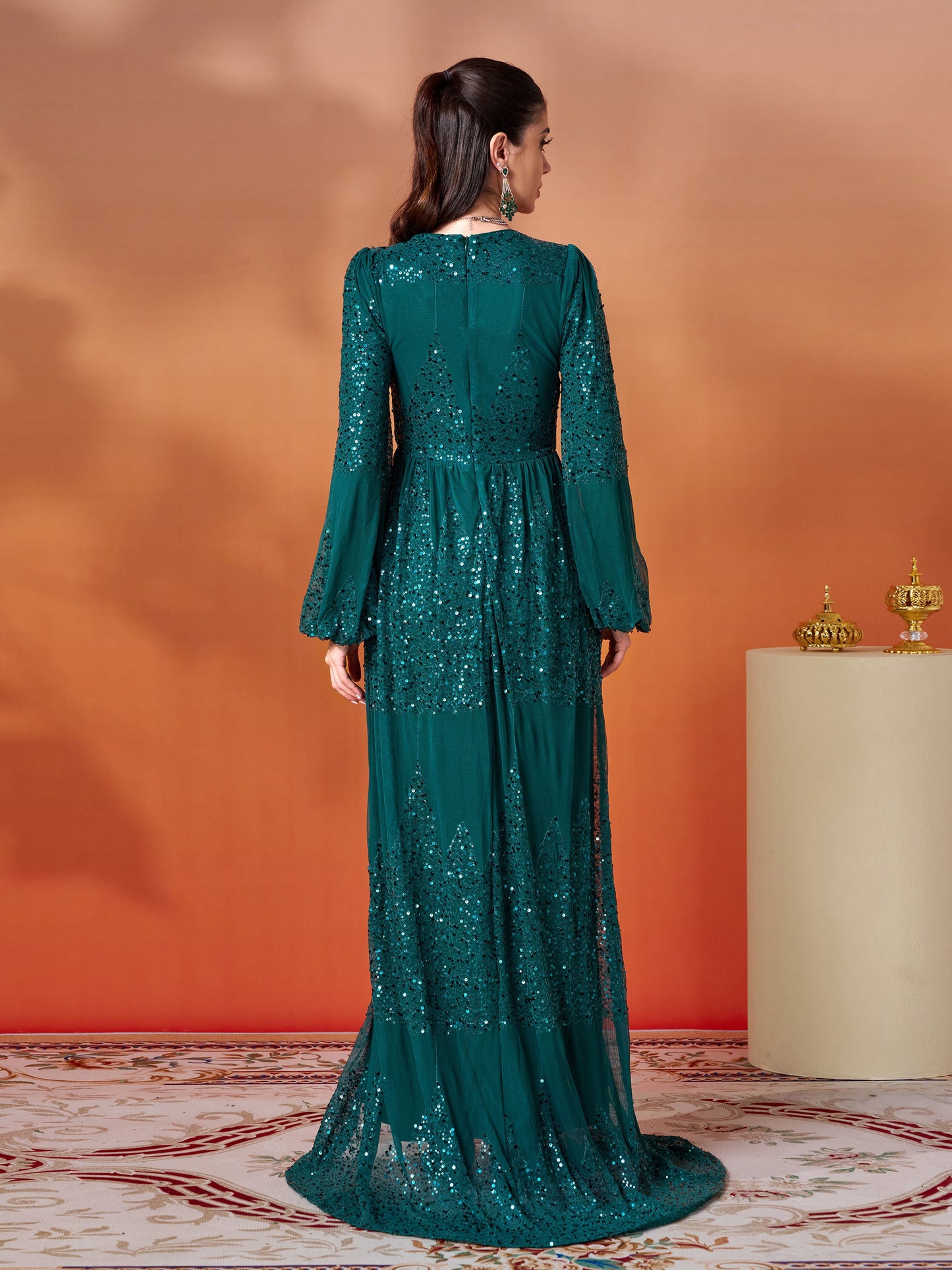 Annelise Yırtmaçlı Maxi Elbisesi