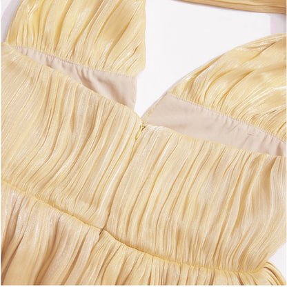 Aurora Güneş Işığı Maxi Elbise