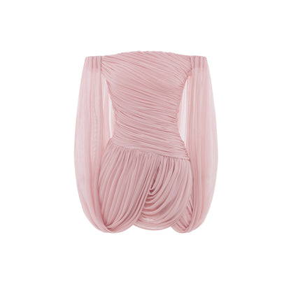 Clover Mini Elbise- Pembe