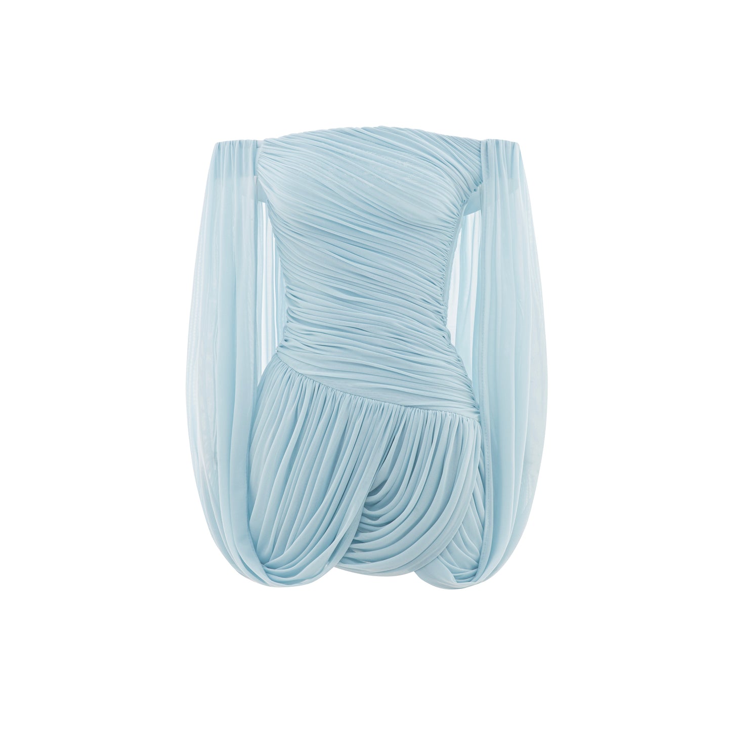 Clover Mini Elbise- Mavi