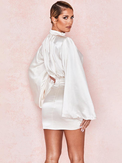 Kiran Balon Kollu Mini Elbise