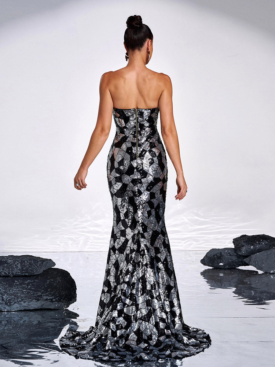 Katya Vintage Kokteyl Maxi Elbise