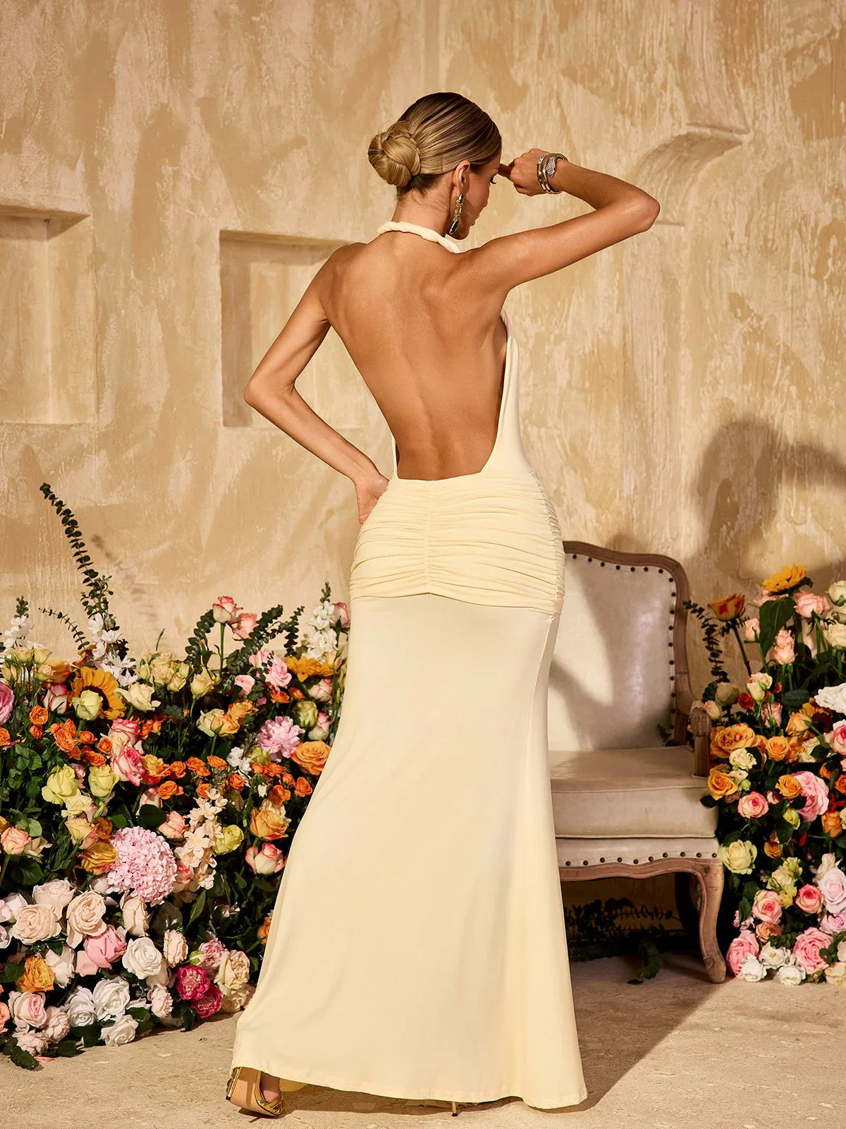 Soleil Kesimli Maxi Elbise