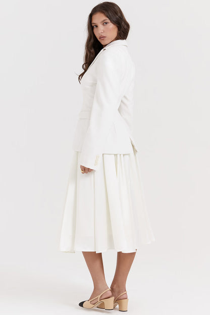 Sariah Fildişi Konturlu Özel Dikim Blazer